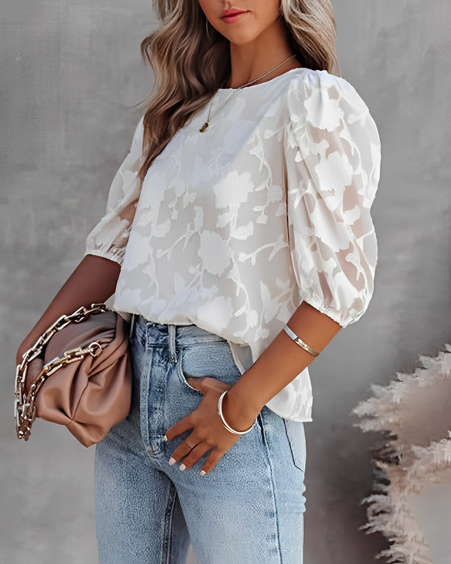Mali | Textured Puff Sleeve Blouse