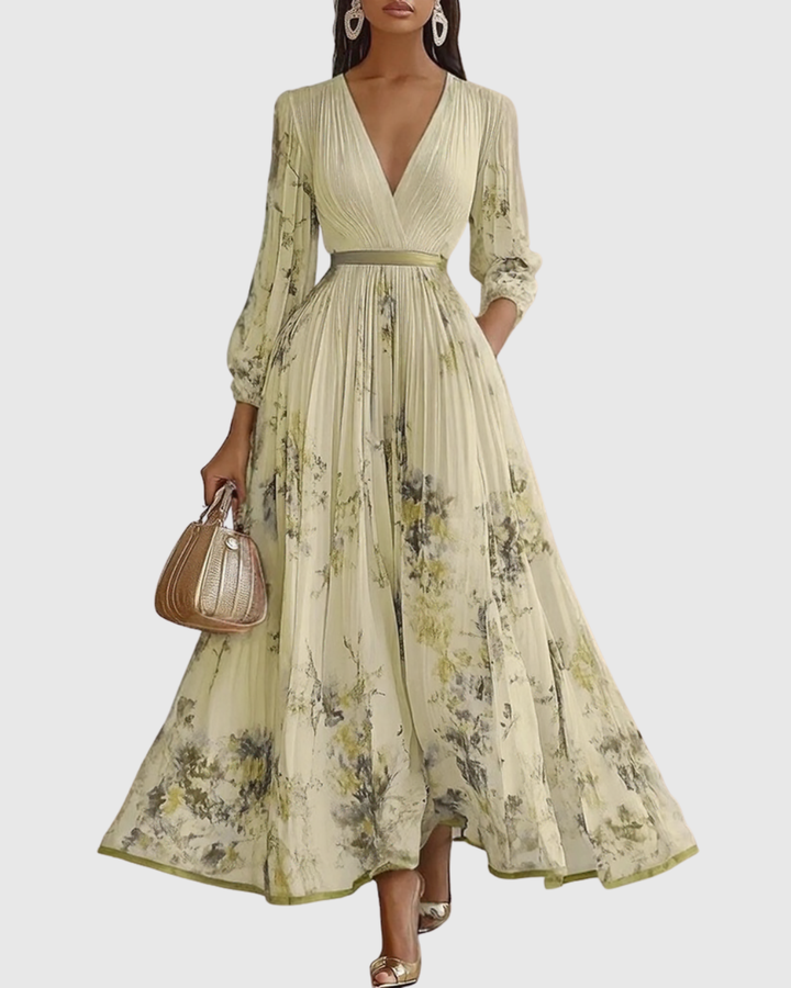 Rowena | Elegant Pleated Maxi Dress