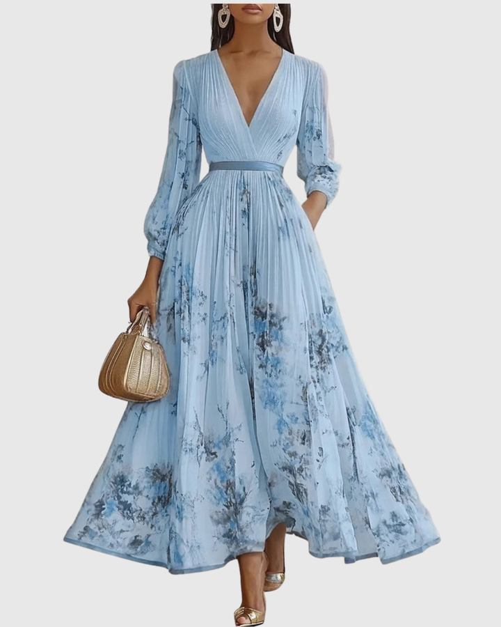 Rowena | Elegant Pleated Maxi Dress