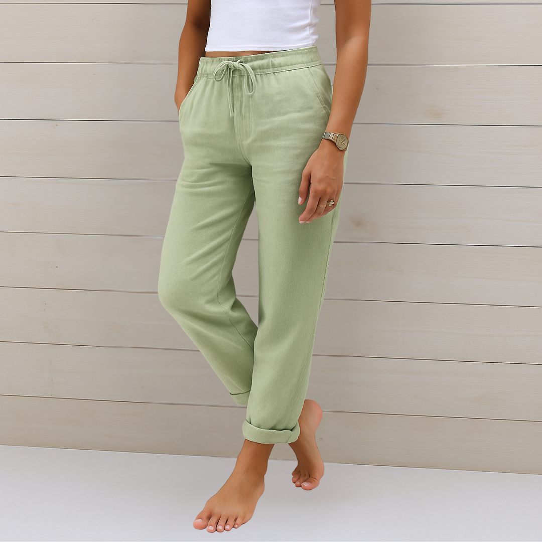 Annie | Featherlight Breathable Pants with Elastic Waist