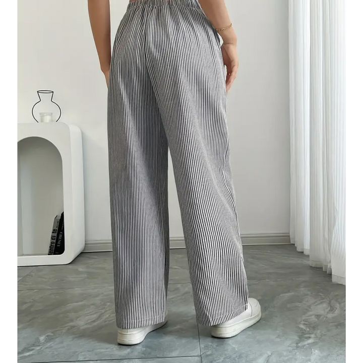Sylvia | Striped Wide Leg Pants with Pockets