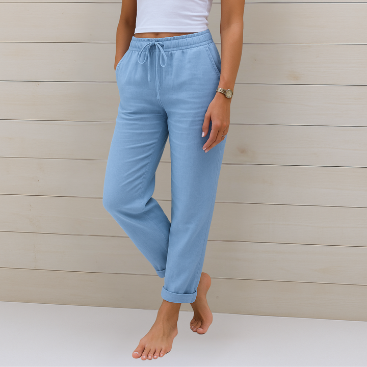 Annie | Featherlight Breathable Pants with Elastic Waist