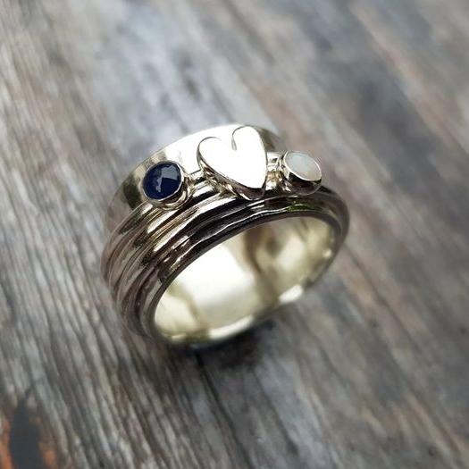 Silver Ring Romantic Heart