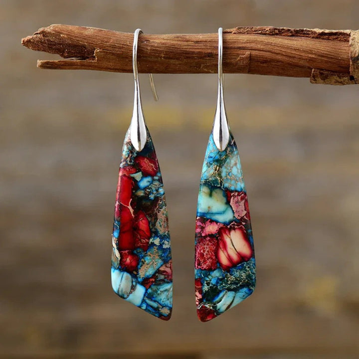 Faye | Retro Colourful Stone Earrings