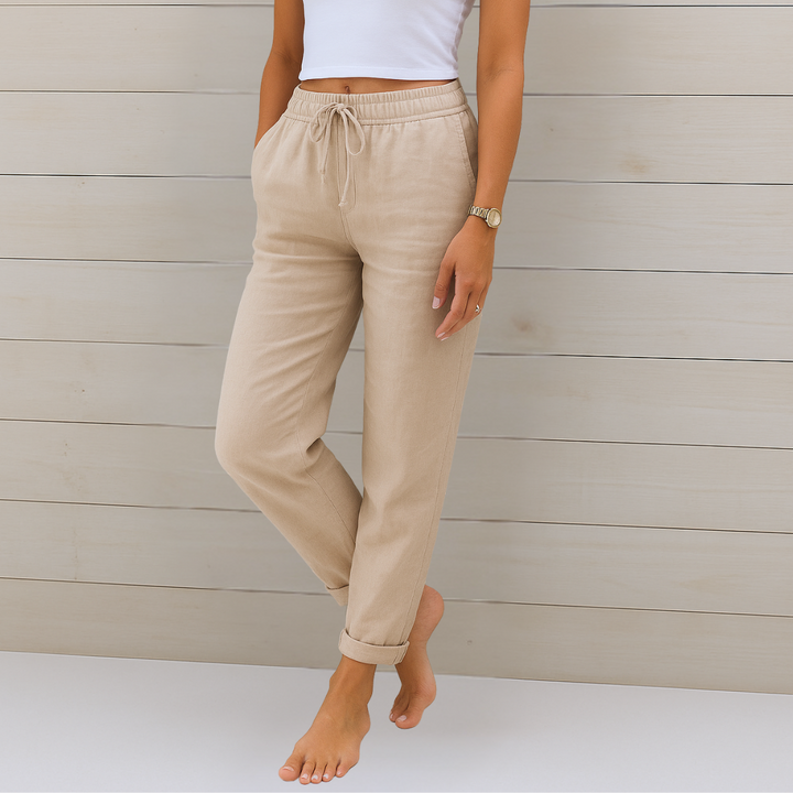 Annie | Featherlight Breathable Pants with Elastic Waist