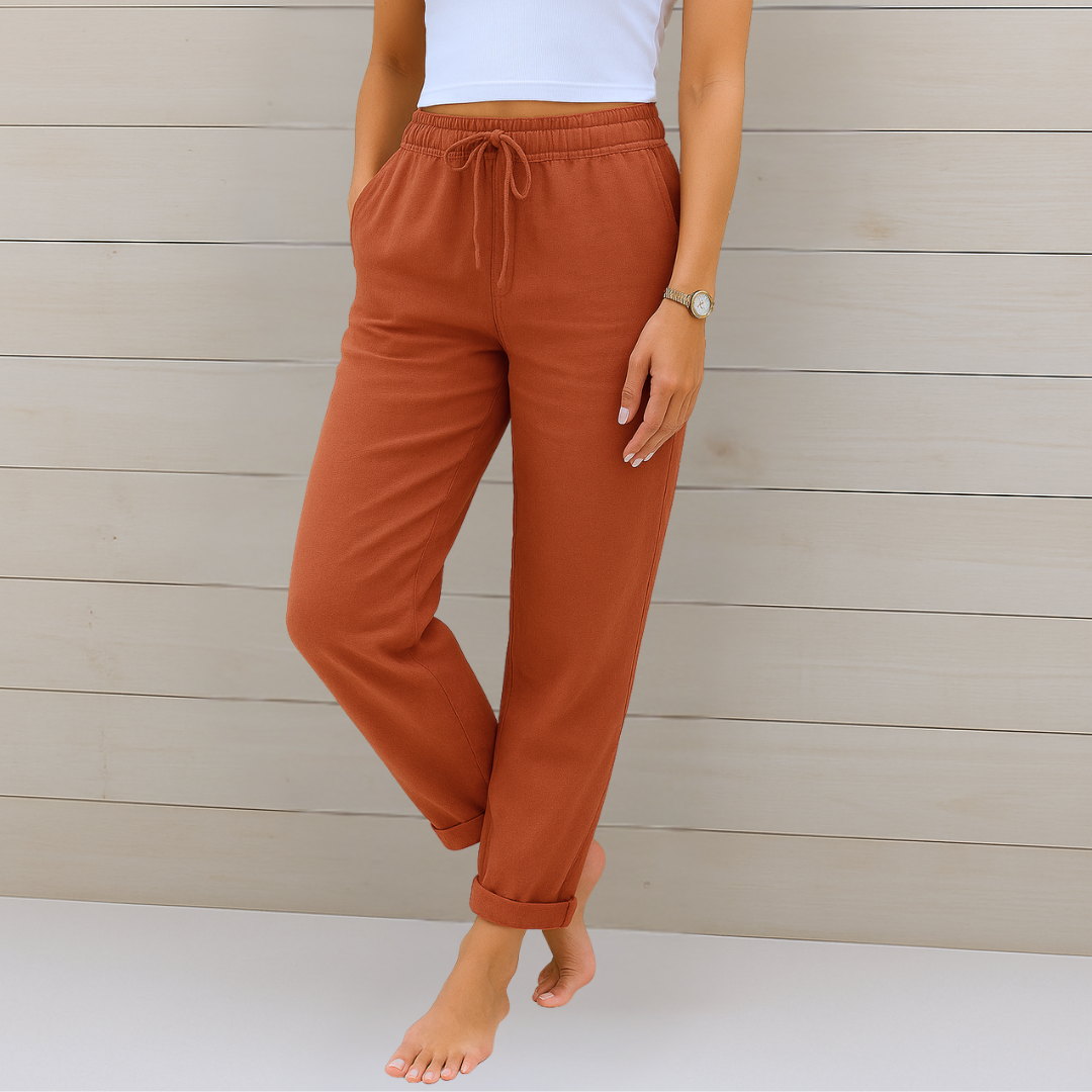 Annie | Featherlight Breathable Pants with Elastic Waist