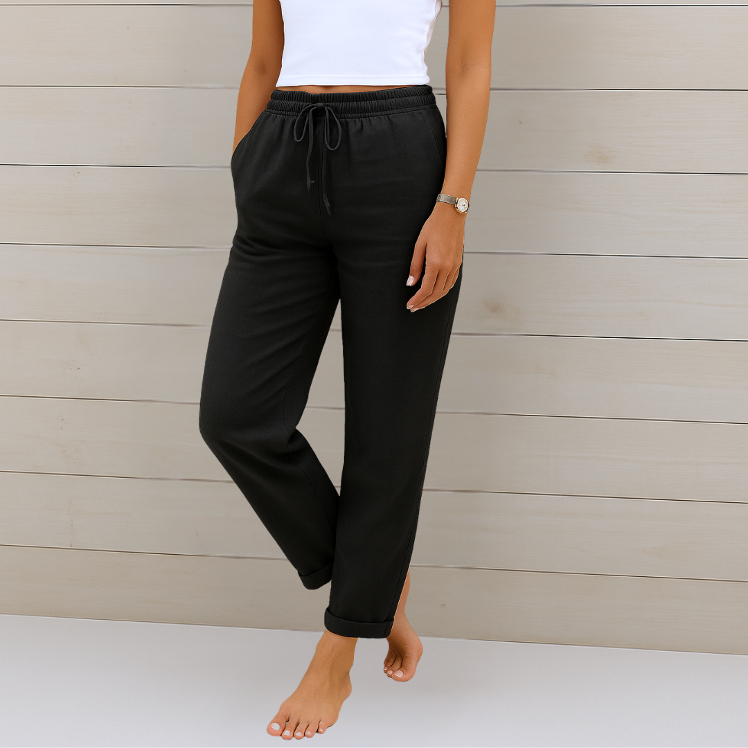 Annie | Featherlight Breathable Pants with Elastic Waist