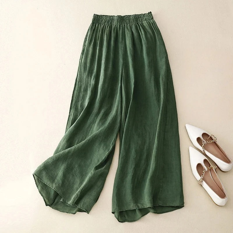Oona | Relaxed Wide Leg Culottes with Waistband