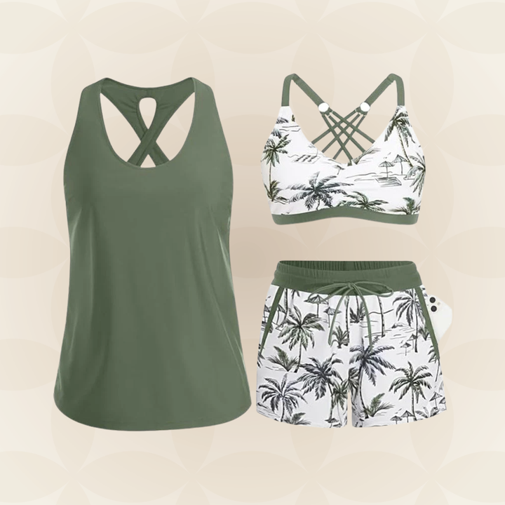 Rosalie | Cord-Tie Breathable Swim Set
