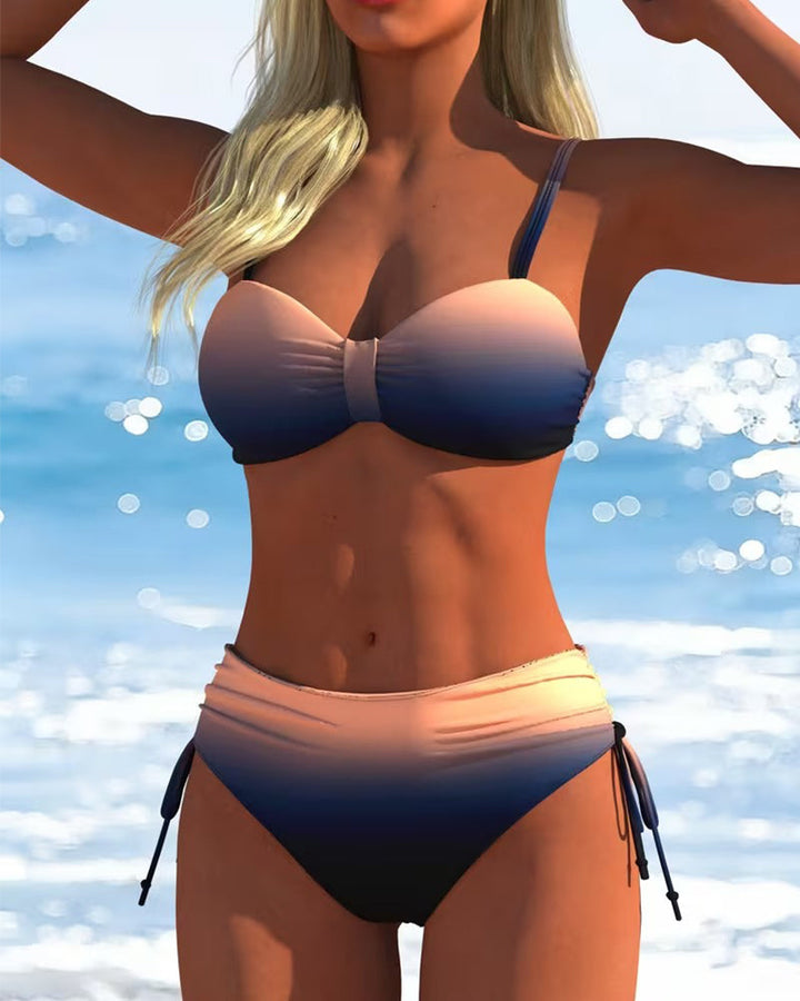 Dora | Gradient Print Tie-Bikini