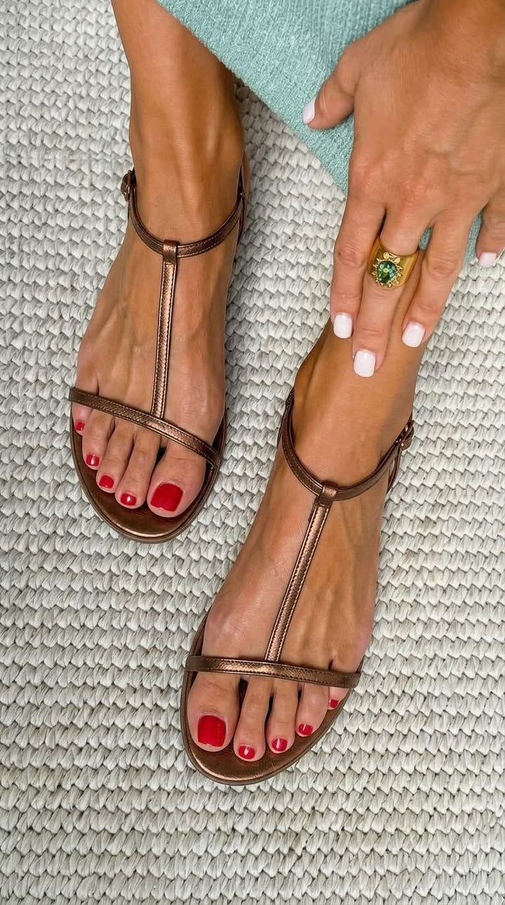 Pippa | Effortless Gold Summer Sandals