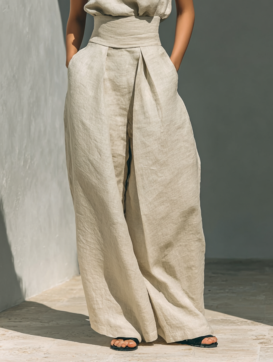Chloe | Linen Blouse Set