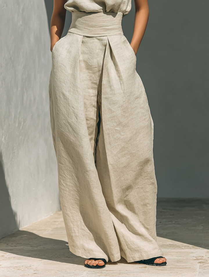 Chloe | Linen Blouse Set
