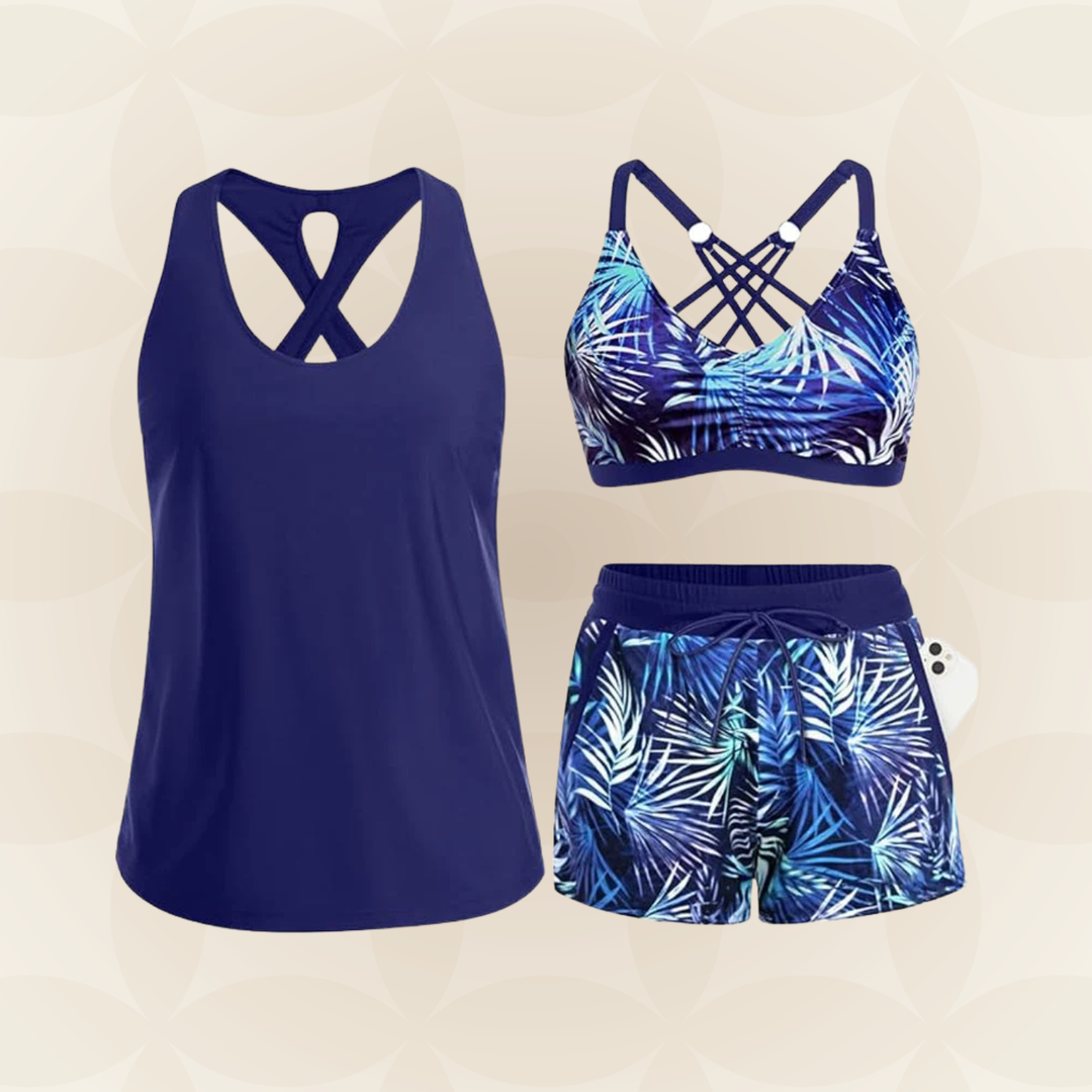 Rosalie | Cord-Tie Breathable Swim Set