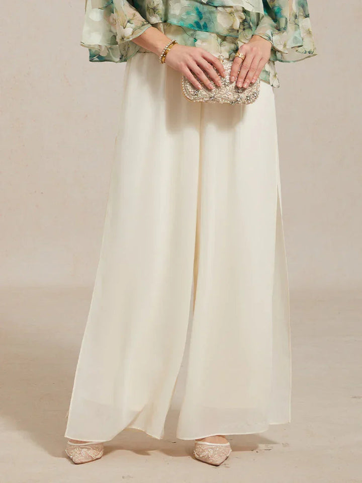 Ivorelle | Chiffon Split Leg Pants