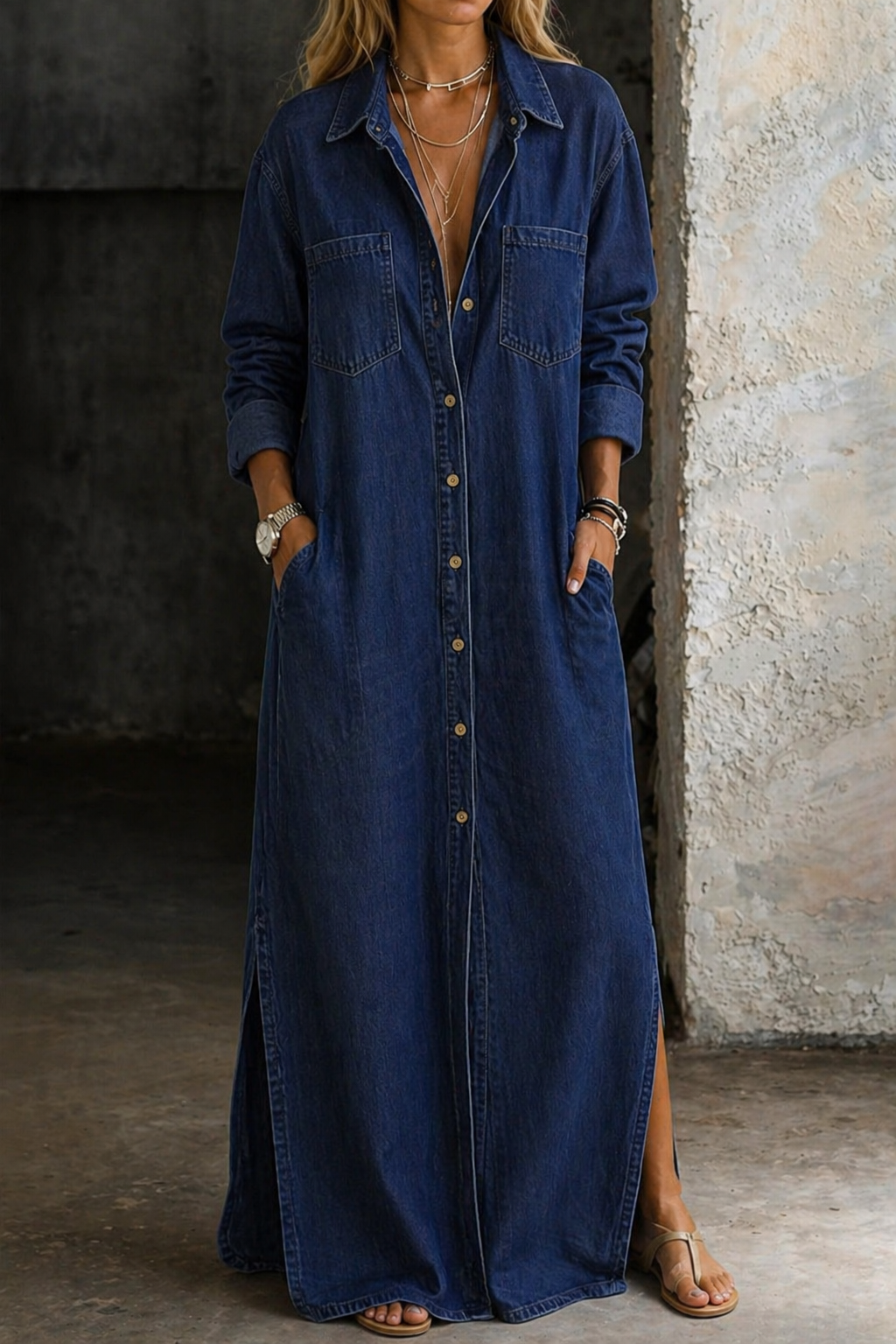 Denim Maxi Dress