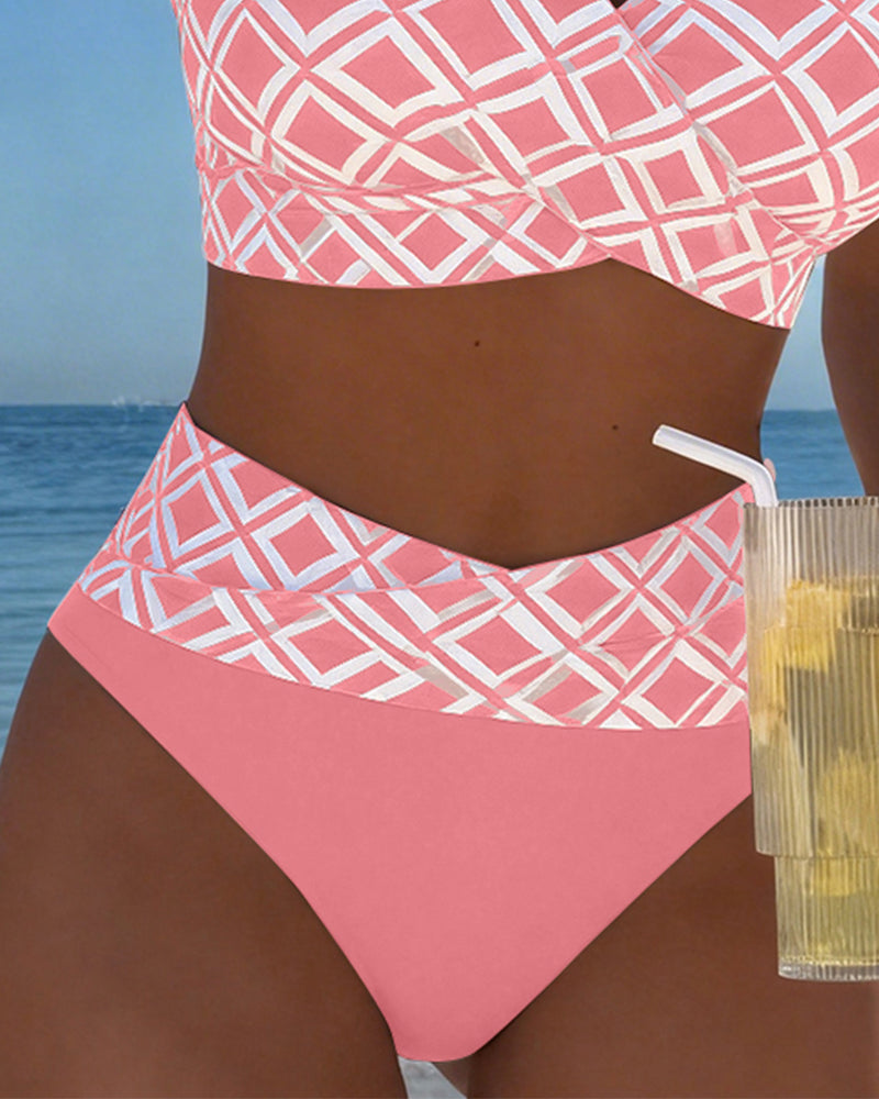 Naia | Diamond-Pattern Two-Piece Bikini