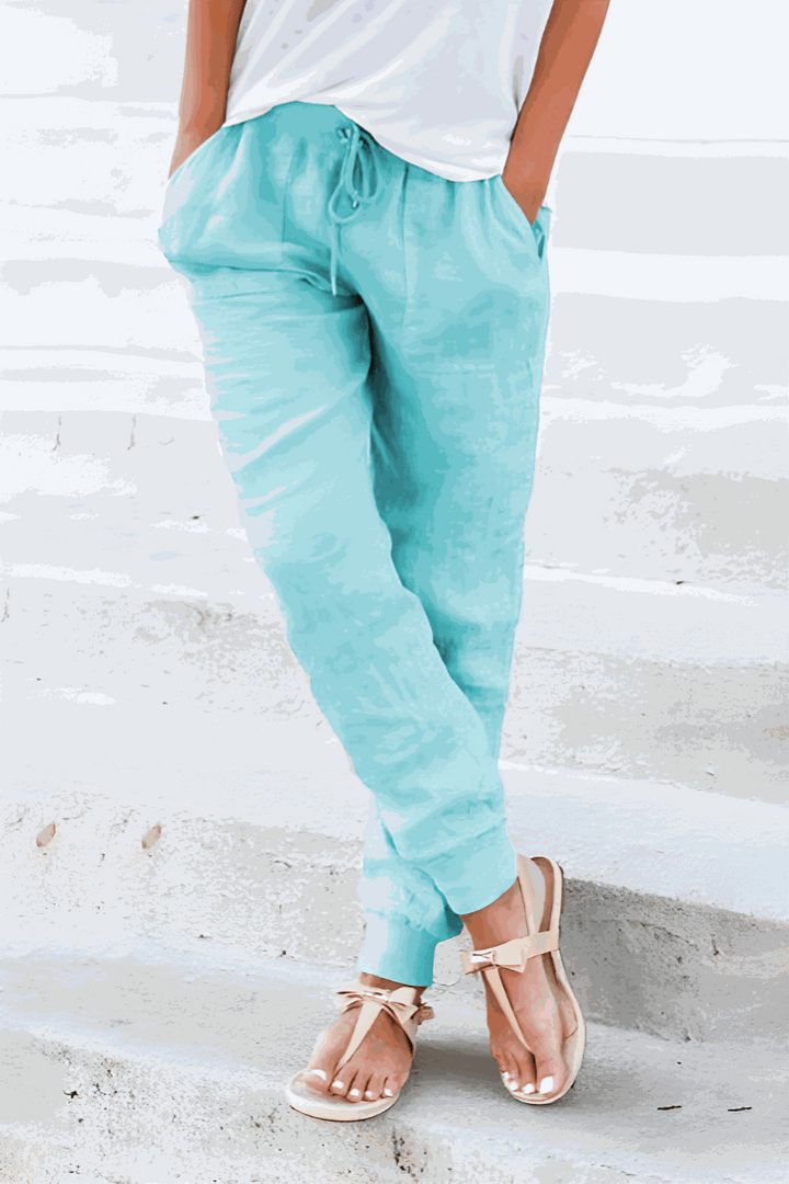 Leanne | Soft Drawstring Jogger Pants with Cuffs