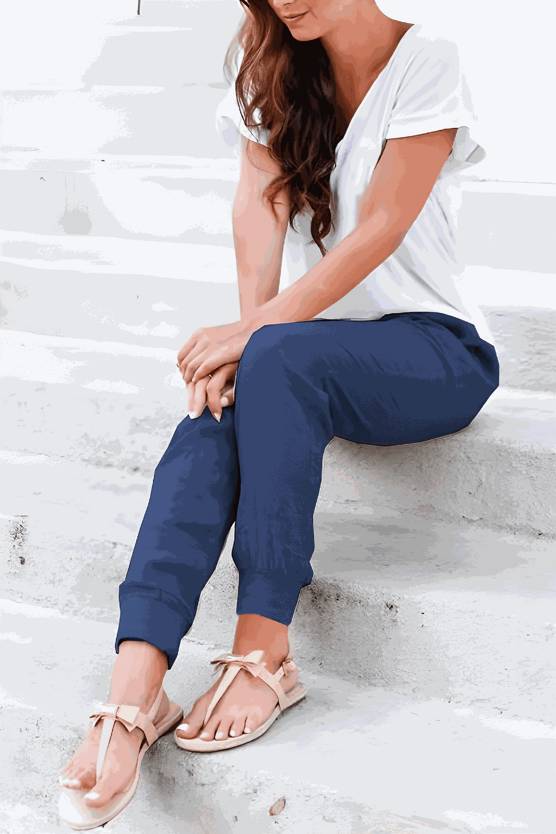 Leanne | Soft Drawstring Jogger Pants with Cuffs