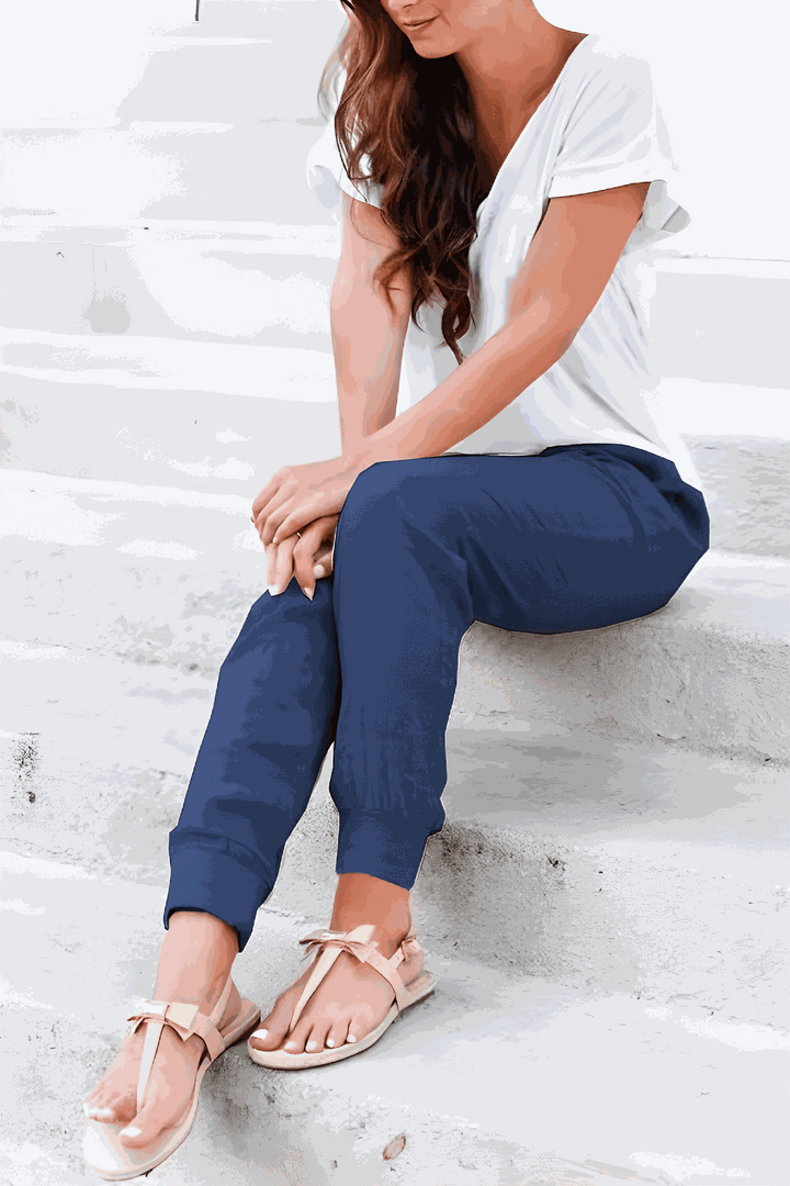 Leanne | Soft Drawstring Jogger Pants with Cuffs