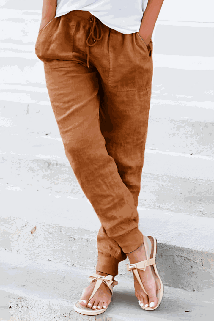Leanne | Soft Drawstring Jogger Pants with Cuffs