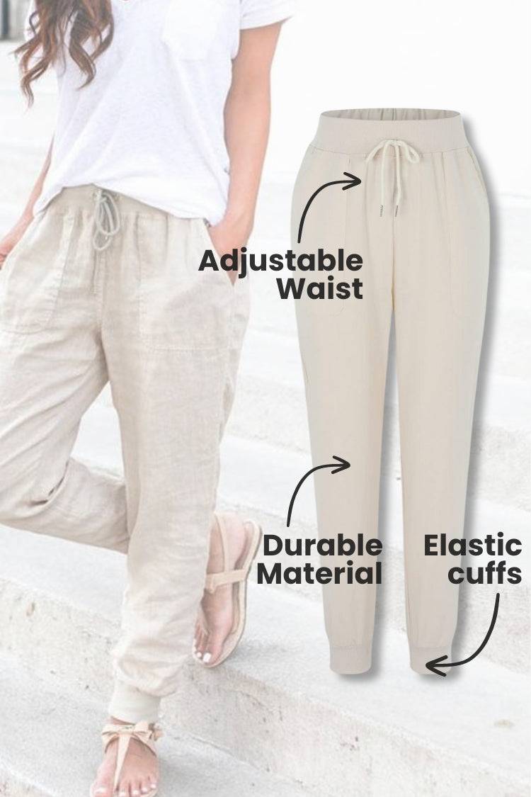 Leanne | Soft Drawstring Jogger Pants with Cuffs