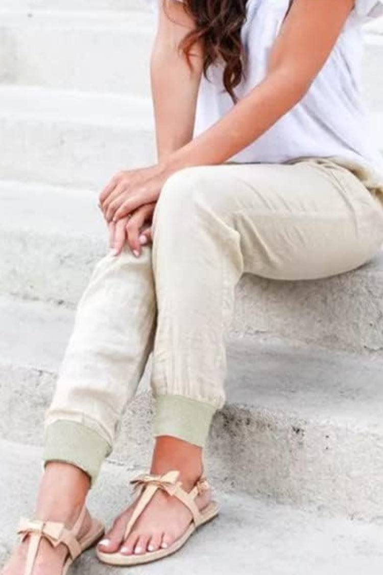 Leanne | Soft Drawstring Jogger Pants with Cuffs