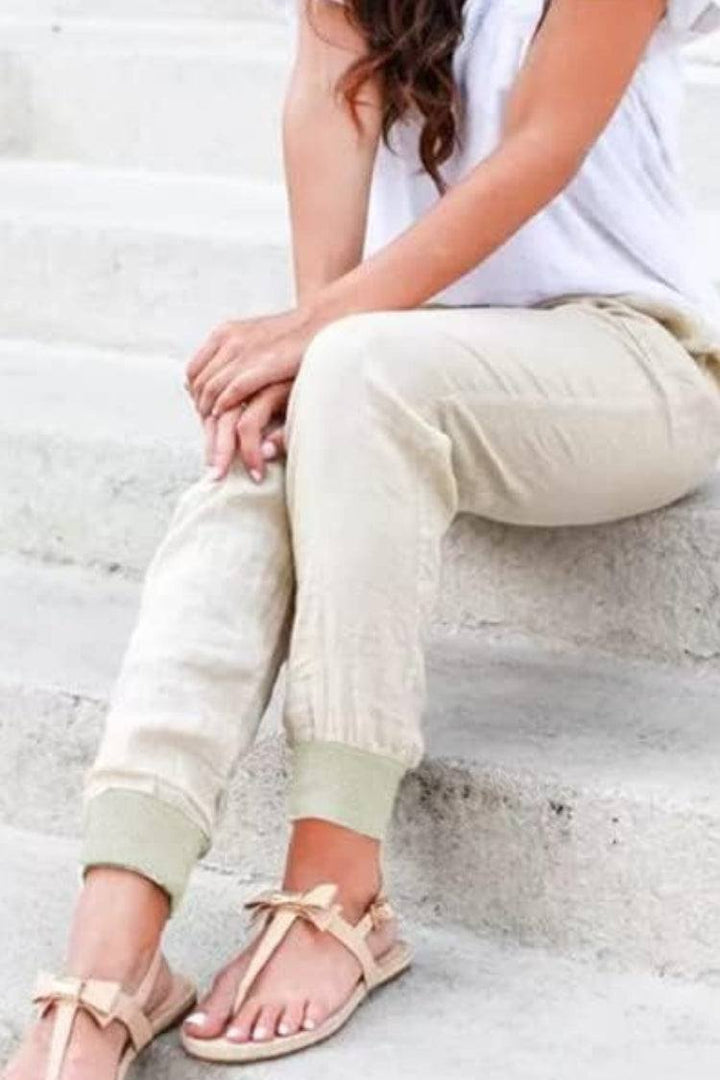 Leanne | Soft Drawstring Jogger Pants with Cuffs