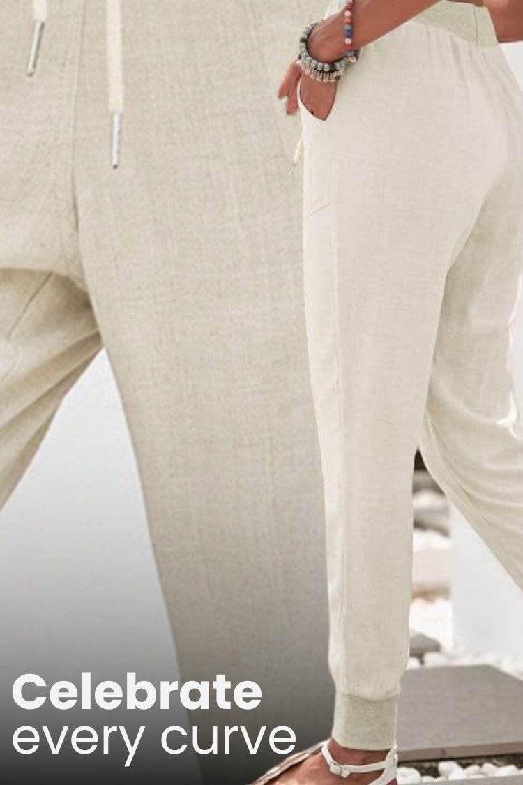 Leanne | Soft Drawstring Jogger Pants with Cuffs