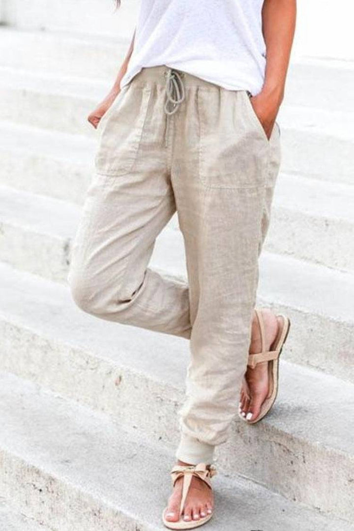 Leanne | Soft Drawstring Jogger Pants with Cuffs