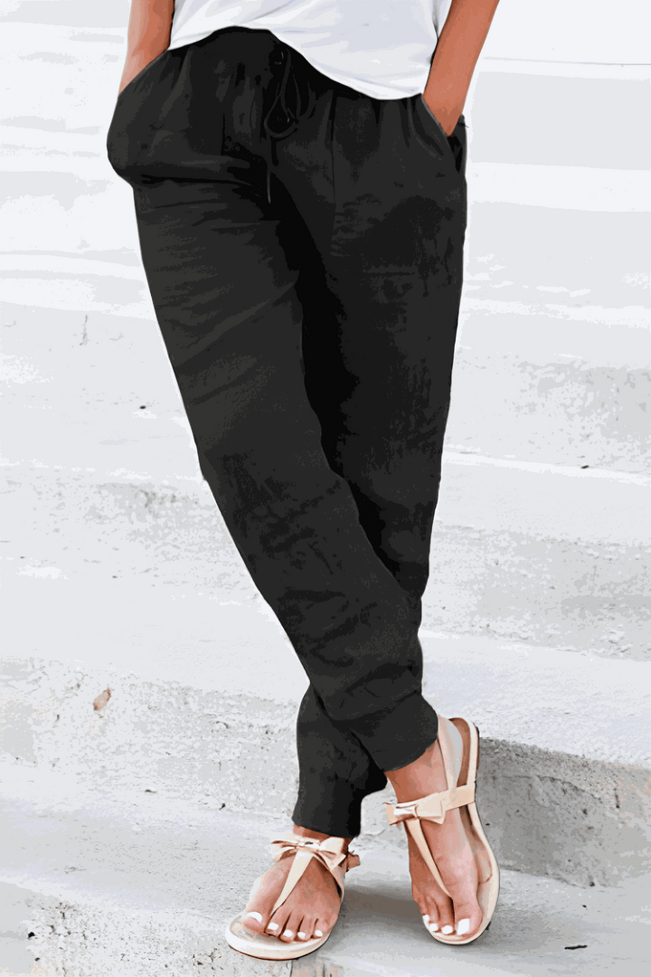 Leanne | Soft Drawstring Jogger Pants with Cuffs