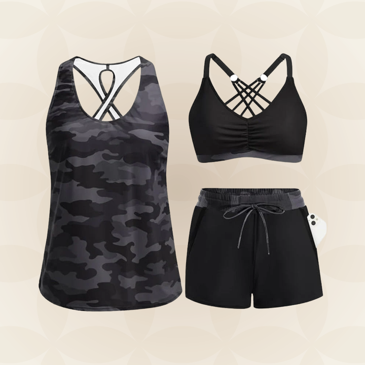 Rosalie | Cord-Tie Breathable Swim Set
