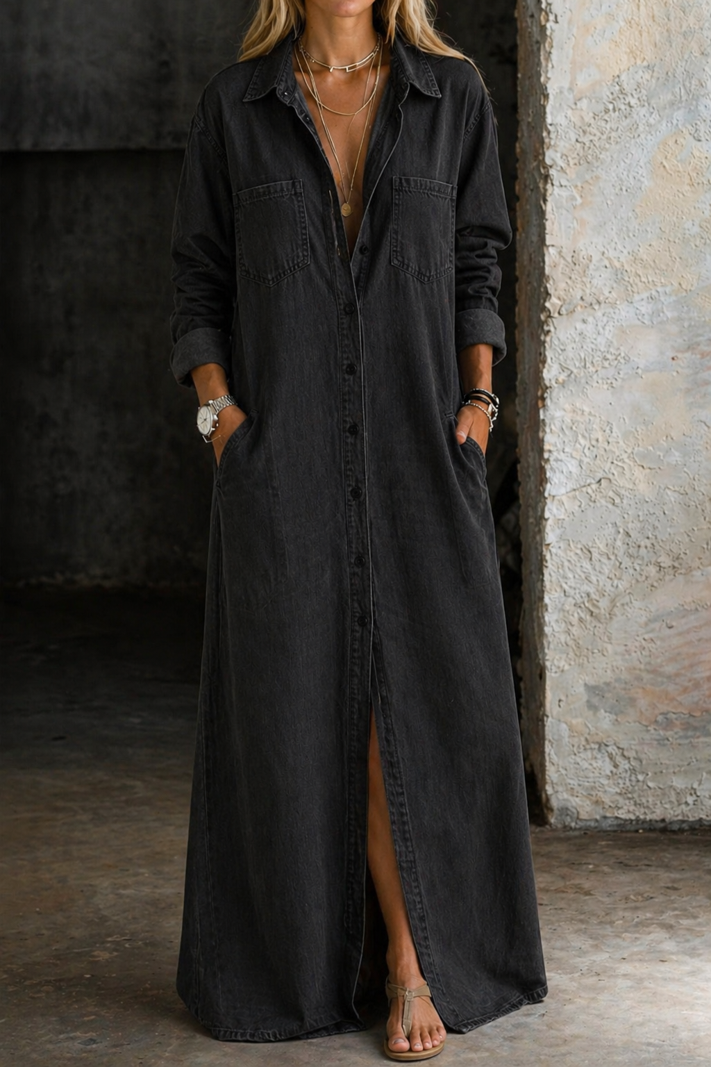 Denim Maxi Dress