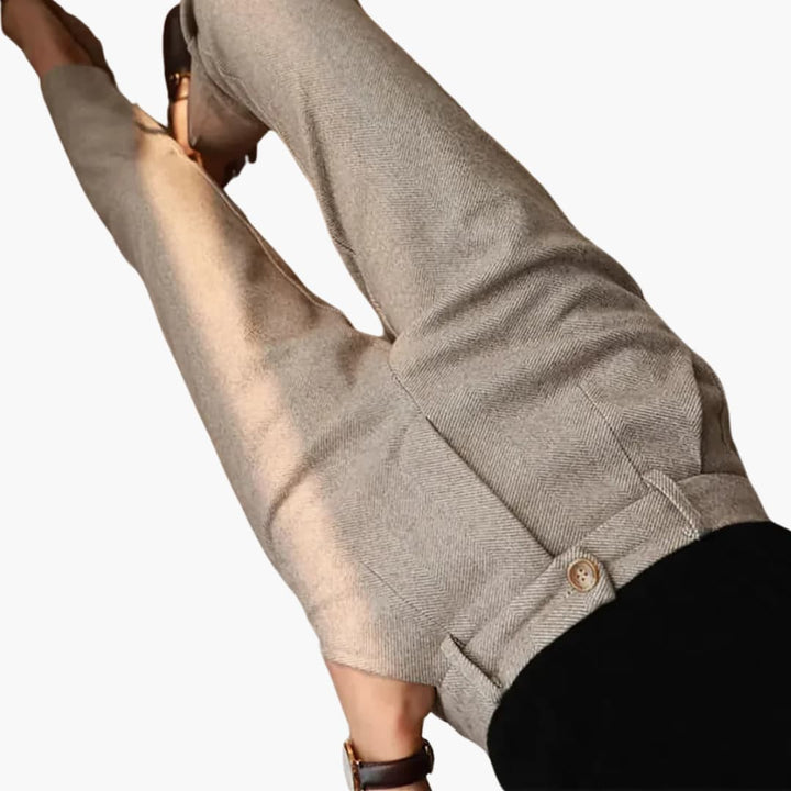Sibyl | Tailored Straight Leg Trousers with Pockets