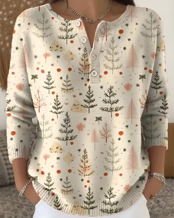 Joss | Festive Christmas Print Top