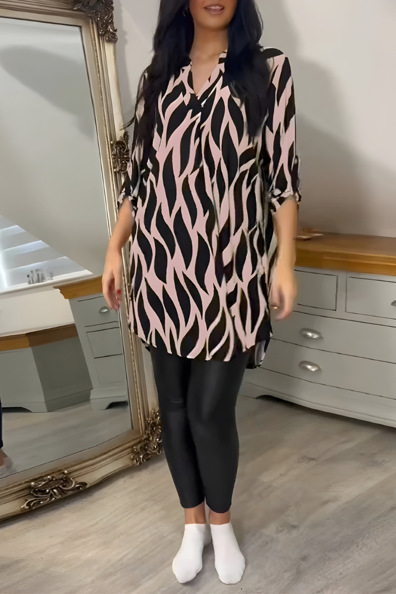 Derryn | Abstract Print Tunic Top