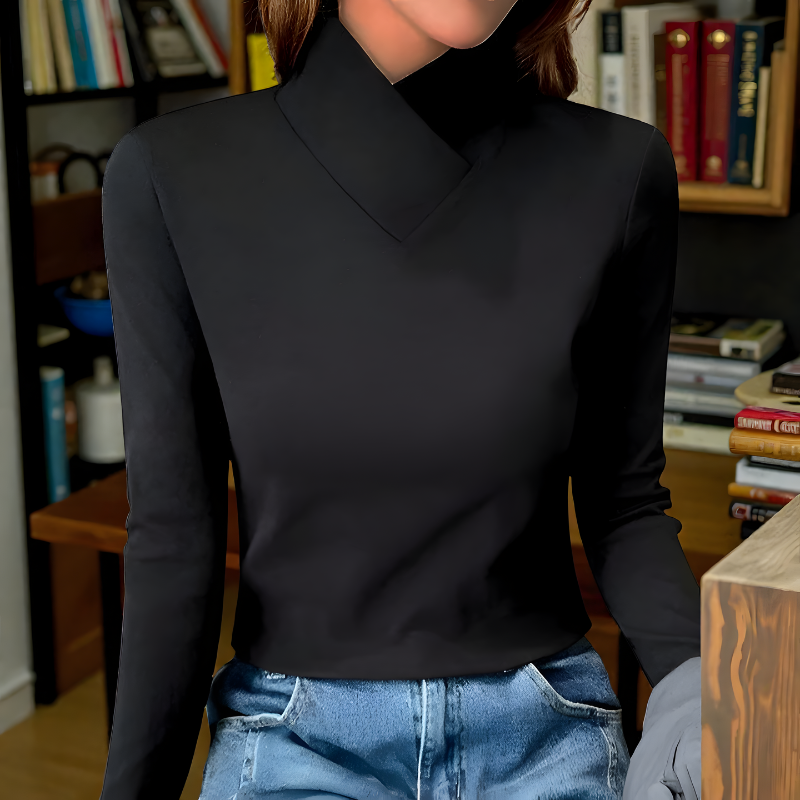 Jacaranda | Minimal Turtleneck Knit Top