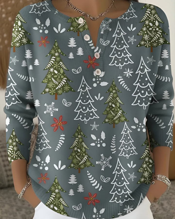 Joss | Festive Christmas Print Top