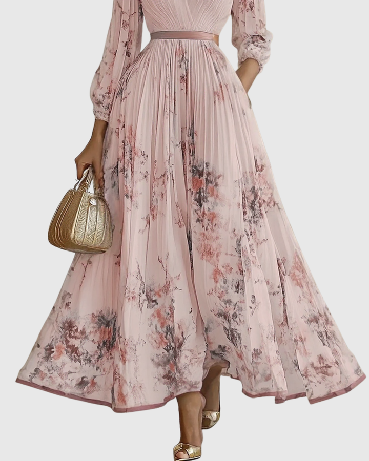 Rowena | Elegant Pleated Maxi Dress