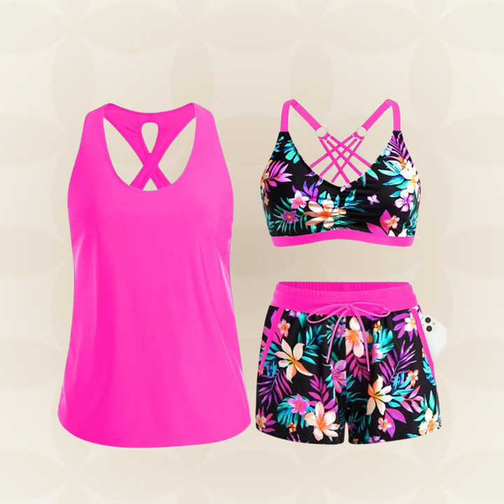 Rosalie | Cord-Tie Breathable Swim Set