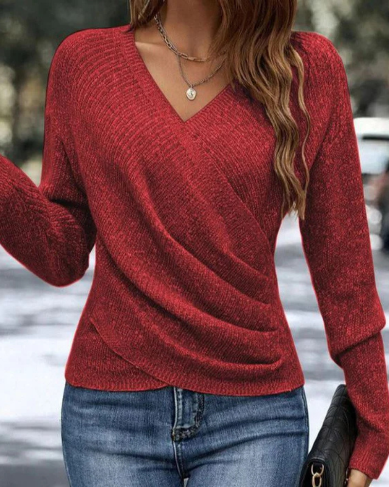 Jemma | Wrap Front Soft Knit Top