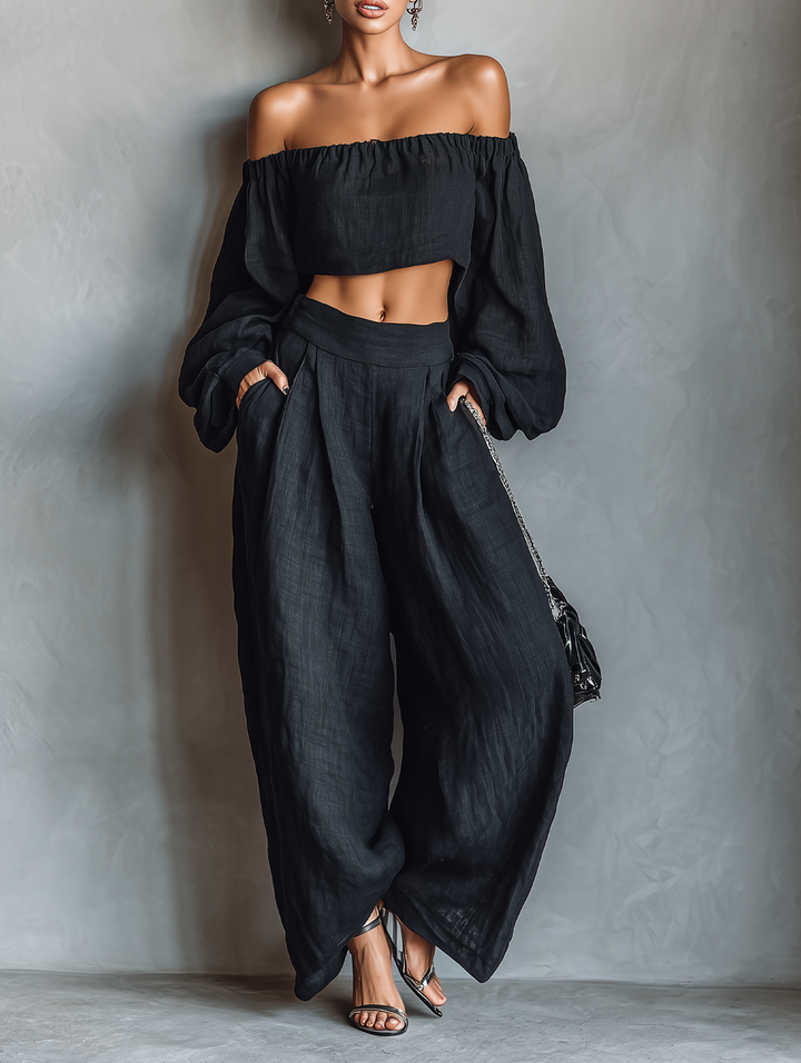 Layla | Strapless Linen Set