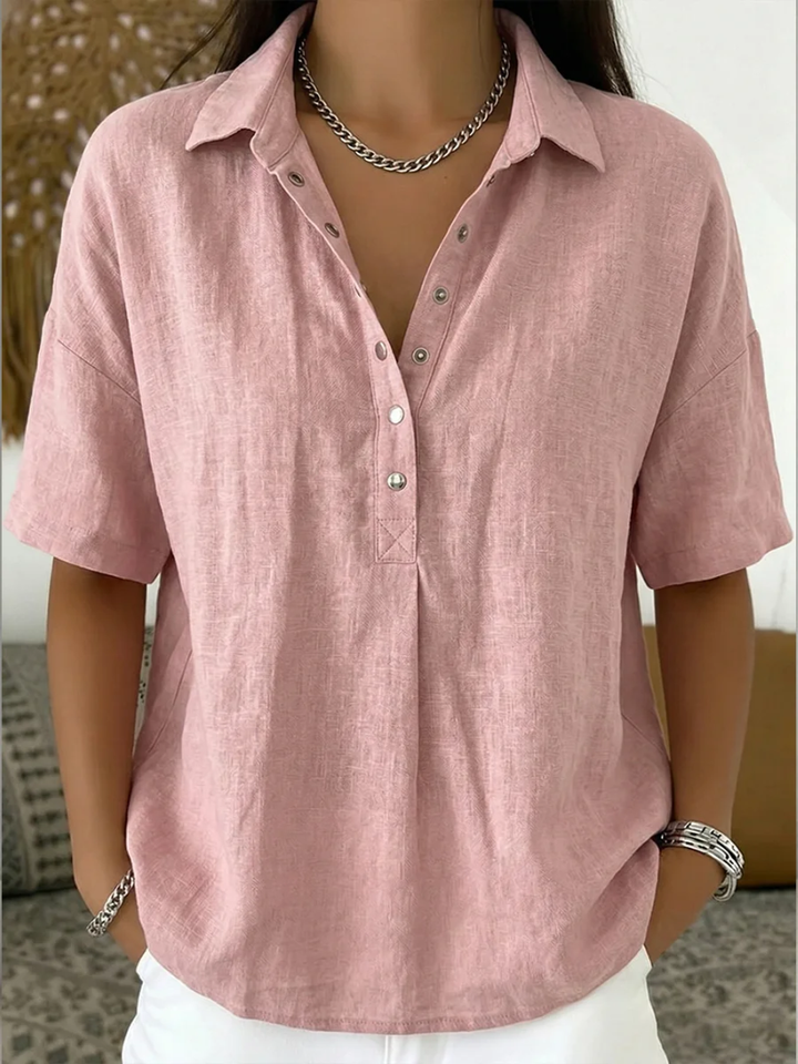 Catriona | Effortless Linen Button Blouse