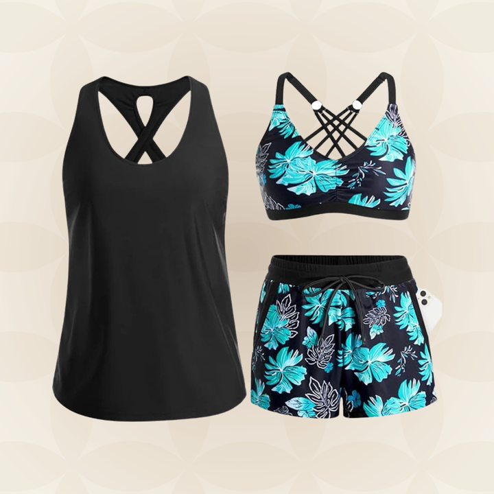 Rosalie | Cord-Tie Breathable Swim Set