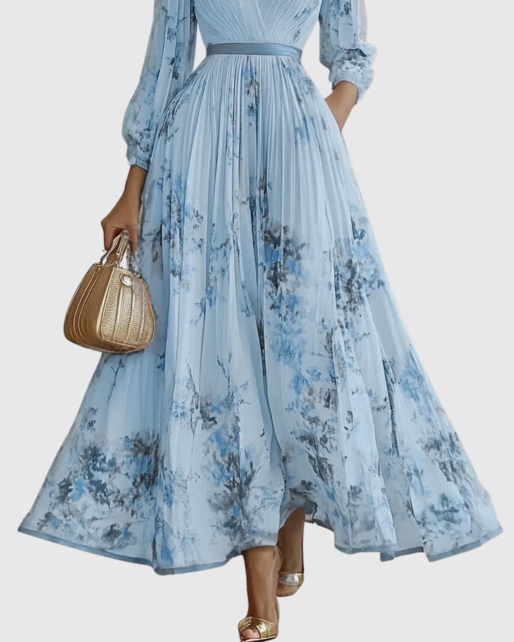 Rowena | Elegant Pleated Maxi Dress