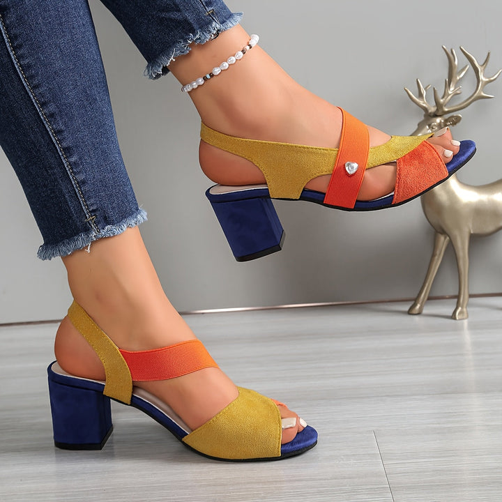 Colourful Cross-Strap Sandals