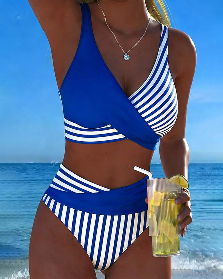 Xena | Crossed-Stripe Print Bikini
