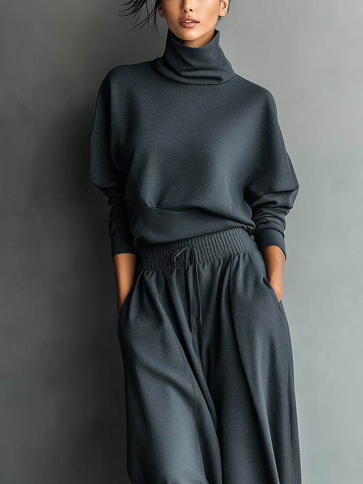 Tara | Charcoal Knit Set