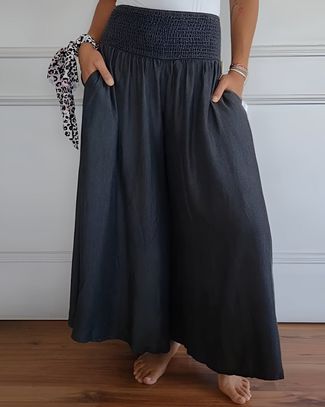 Trudy | Comfort Wide Leg Pants with Elastic Waist