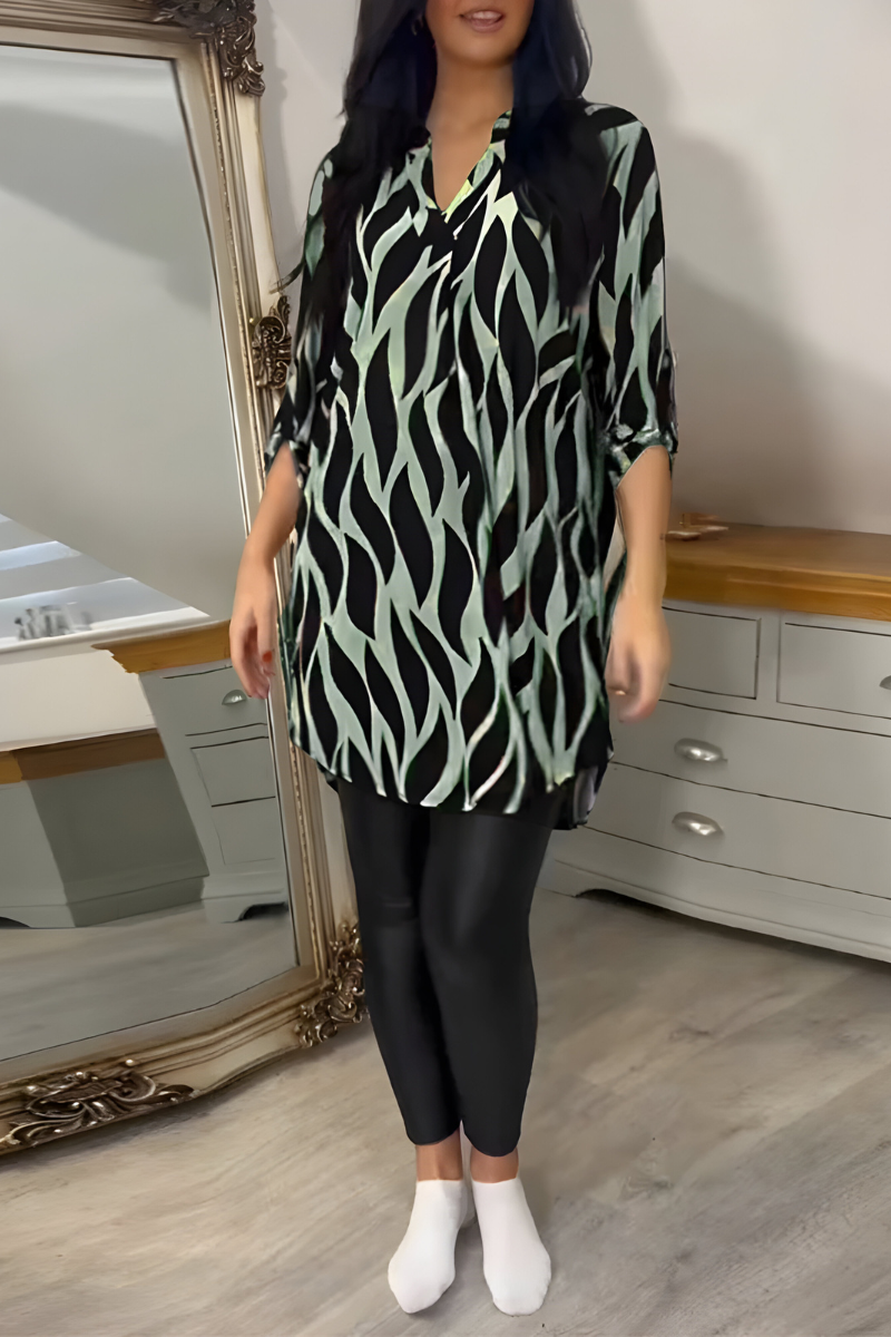 Derryn | Abstract Print Tunic Top